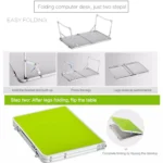 Plastic Mat Adjustable Portable Laptop Table Folding Stand Computer Reading Desk Bed Tray - Image 3
