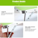 Plastic Mat Adjustable Portable Laptop Table Folding Stand Computer Reading Desk Bed Tray - Image 4