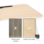 W-shaped Non-slip Legs Square Pattern Adjustable Folding Portable Laptop Desk without Card Slot (Underwater World) - Image 6