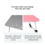 W-shaped Non-slip Legs Pattern Adjustable Folding Portable Laptop Desk with Card Slot (Castle) - Image 5