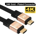 1m HDMI 2.0 (4K)  30AWG High Speed 18Gbps Gold Plated Connectors HDMI Male to HDMI Male Flat Cable - Image 3