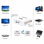 HOWEI HW-2105 Mini AV CVBS/L+R Audio to HDMI Converter Adapter, Support Scaler 1080P - Image 8