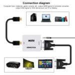 HOWEI HW-2109 Mini HDMI to VGA Video Audio Converter - Image 7