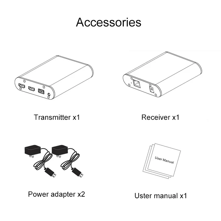 HDMI0110EU_10.webp CAT871 HDMI Extender (Receiver & Sender) over CAT5e/CAT6 Cable with IR, Transmission Distance: 120m - Image 11