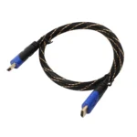 1m HDMI 1.4 Version 1080P Woven Net Line Blue Black Head HDMI Male to HDMI Male Audio Video Connector Adapter Cable - Image 2