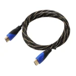 1.8m HDMI 1.4 Version 1080P Woven Net Line Blue Black Head HDMI Male to HDMI Male Audio Video Connector Adapter Cable - Image 2