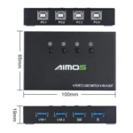 AIMOS AM-KM404K USB2.0 4 In 4 Out Switcher - Image 2