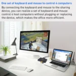 AIMOS AM-KM404K USB2.0 4 In 4 Out Switcher - Image 5