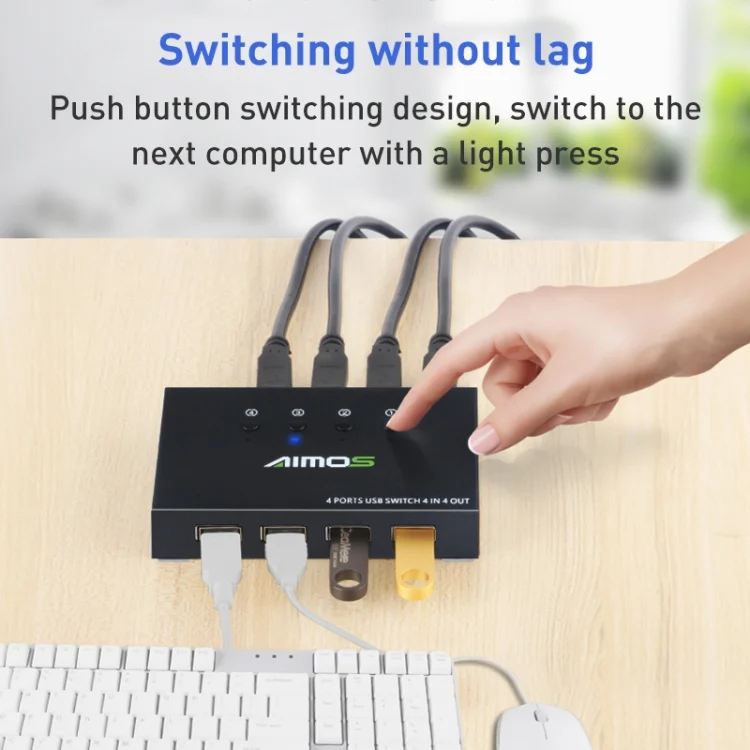 HDMI0200_7.webp AIMOS AM-KM404K USB2.0 4 In 4 Out Switcher - Image 8