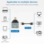 Mini HDMI Male to HDMI Female Gold-plated Head Adapter - Image 5