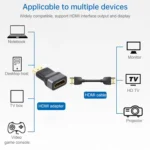 Gold-plated Head HDMI Female to HDMI Male Adapter - Image 4