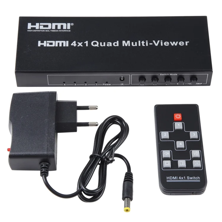 HDMI0229_B4.webp 4 in 1 Out HDMI Quad Multi-viewer with Seamless Switcher, EU Plug - Image 5