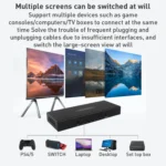 Measy SWH4651 4K 60Hz 5 In 1 Out HDMI Converter Switcher, Plug Type: EU Plug - Image 2
