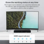Measy SWH4651 4K 60Hz 5 In 1 Out HDMI Converter Switcher, Plug Type: EU Plug - Image 8