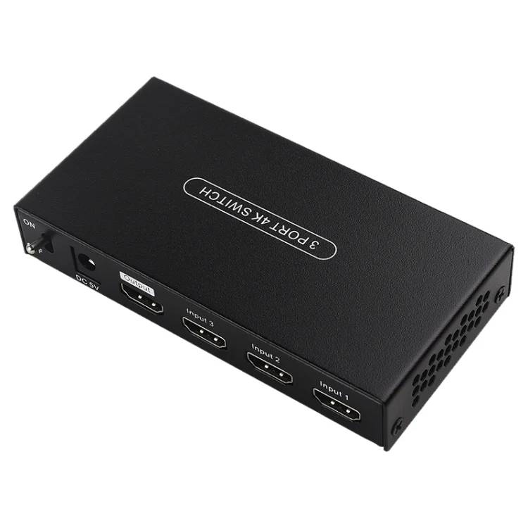 HDMI0237B.webp Measy SWH4631 4K 60Hz 3 In 1 Out HDMI Converter Switcher, Plug Type: EU Plug - Image 1