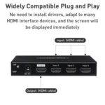 Measy SWH4631 4K 60Hz 3 In 1 Out HDMI Converter Switcher, Plug Type: EU Plug - Image 7