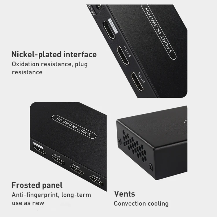 HDMI0237B_8.webp Measy SWH4631 4K 60Hz 3 In 1 Out HDMI Converter Switcher, Plug Type: EU Plug - Image 9