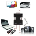 HDMI Female to VGA Male Converter with Audio Output Adapter for Projector, Monitor, TV Sets - Image 6