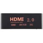 3X1 4K/60Hz HDMI 2.0 Switch with Remote Control, EU Plug - Image 2