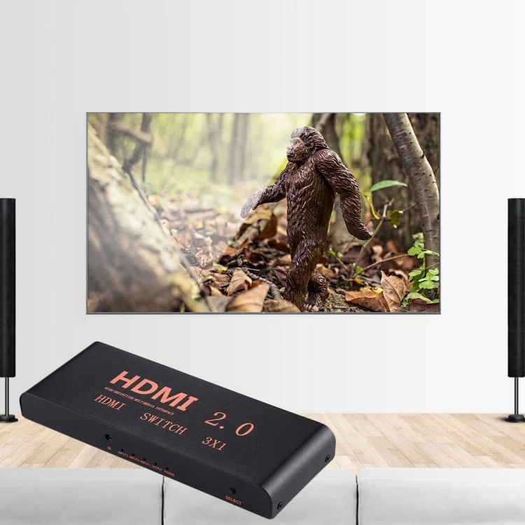 HDMI1152_10.webp 3X1 4K/60Hz HDMI 2.0 Switch with Remote Control, EU Plug - Image 11