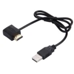 50cm HDMI Female + HDMI Male to USB 2.0 Male Connector Adapter Cable - Image 2
