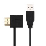 50cm HDMI Female + HDMI Male to USB 2.0 Male Connector Adapter Cable - Image 3