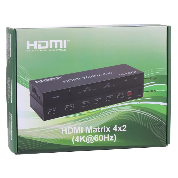 HDMI5001_5.webp HDMI 4x2 Matrix Switcher / Splitter with Remote Controller, Support ARC / MHL / 4Kx2K / 3D, 4 Ports HDMI Input, 2 Ports HDMI Output - Image 6