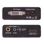 NEWKENG X5 HDMI to DVI with Audio 3.5mm Coaxial Output Video Converter, EU Plug - Image 4