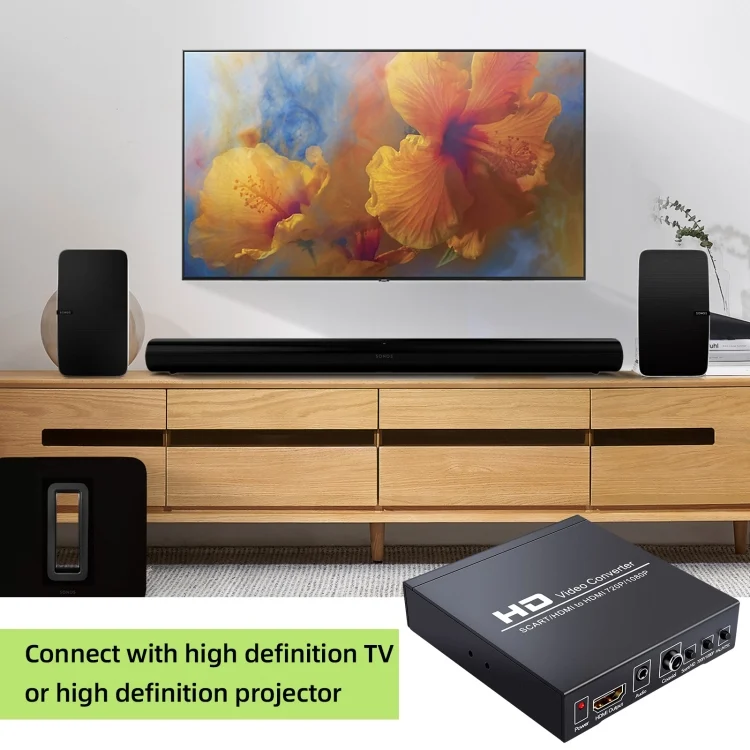 HDMI5412_6.webp NEWKENG NK-8S SCART + HDMI to HDMI 720P / 1080P HD Video Converter Adapter Scaler Box - Image 7