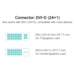 UGREEN DVI D(24+1) Male to HDMI Male HD 2K Two-way Interchanging Line,Length: 1m - Image 6