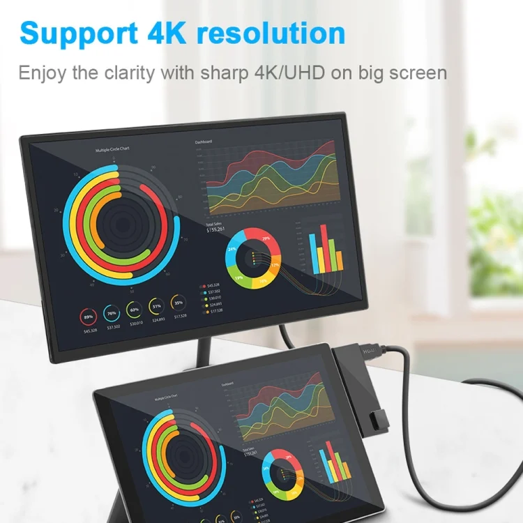 HDMI6601B_4.webp ROCKETEK SK-S4HL RJ45 + 2 x USB 3.0 + HDMI + SD / TF Memory Card Reader HUB 4K HDMI Adapter - Image 5
