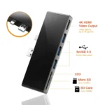 ROCKETEK SK-S5H 3 x USB 3.0 + HDMI + SD / TF Memory Card Reader HUB 4K HDMI Adapter - Image 5