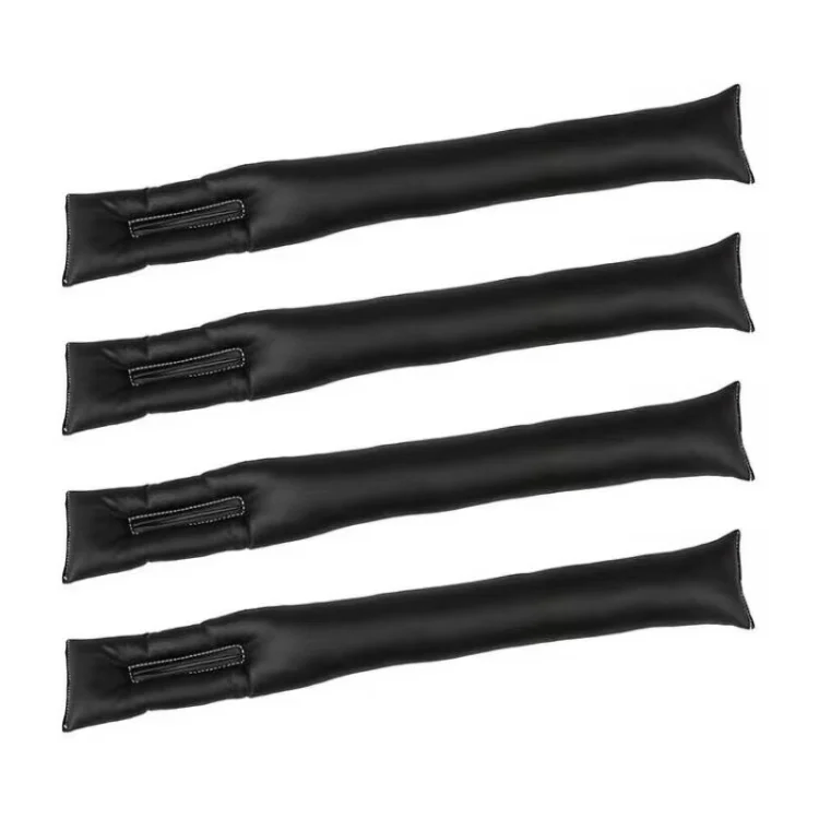 HL000022_1.webp 4 PCS Car Styling Accessories Seat Gap Filler Leather Pad Spacer Protective Softer Bar Slot Plug Car Gap Filler(Black) - Image 2