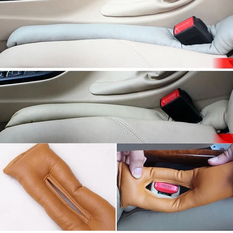 HL000022_5.webp 4 PCS Car Styling Accessories Seat Gap Filler Leather Pad Spacer Protective Softer Bar Slot Plug Car Gap Filler(Black) - Image 6