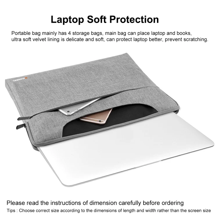 HWL2115H_6.webp HAWEEL 15-17 inch Laptop Handbag For Macbook, Samsung, Lenovo, Sony, DELL Alienware, CHUWI, ASUS Laptops - Image 9