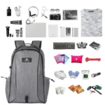 HAWEEL 14W Foldable Removable Solar Power Outdoor Portable Canvas Dual Shoulders Laptop Backpack, USB Output: 5V 2.1A Max - Image 8