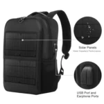 HAWEEL 14W Solar Panel Power Backpack Laptop Bag with Handle and 5V / 2.1A Max USB Charging Port - Image 8