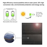 HAWEEL 14W Solar Panel Power Backpack Laptop Bag with Handle and 5V / 2.1A Max USB Charging Port - Image 9