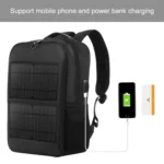 HAWEEL 14W Solar Panel Power Backpack Laptop Bag with Handle and 5V / 2.1A Max USB Charging Port - Image 10