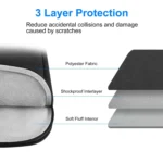 HAWEEL Laptop Sleeve Case Zipper Briefcase Bag with Handle for 12.5-13.5 inch Laptop - Image 5