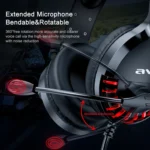 AWEI ES-770i Adjustable E-sports Gaming Headset with Mic - Image 8