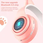 B39 Cat Ear Design LED Gradient Light Wireless Bluetooth Headset - Image 3
