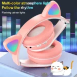 B39 Cat Ear Design LED Gradient Light Wireless Bluetooth Headset - Image 6