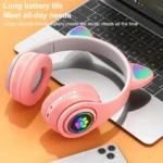 B39 Cat Ear Design LED Gradient Light Wireless Bluetooth Headset - Image 7