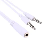 1M Hi-Fi AUX Audio Cable 3.5mm Dual Male to Female Plug Jack Stereo Audio Wire for iPhone, iPad, Samsung, MP3, MP4, Sound Card, TV, Radio-recorder, Car Bluetooth Speacker, Computer, etc(White) - Image 3