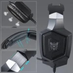 ONIKUMA K8 Over Ear Bass Stereo Surround Gaming Headphone with Microphone & LED Lights - Image 3