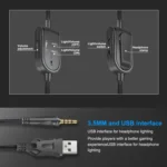 ONIKUMA K8 Over Ear Bass Stereo Surround Gaming Headphone with Microphone & LED Lights - Image 5