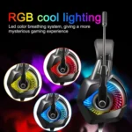 ONIKUMA K6 Over Ear Bass Stereo Surround Gaming Headphone with Microphone & RGB Lights - Image 5