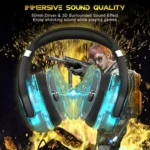ONIKUMA K1 PRO Stereo Surround Gaming Headphone with Microphone & LED Lights - Image 6