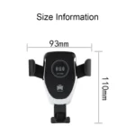 C6 Gravity Induction Car Qi Wireless Charger Fast Charging Air Vent Phone Holder - Image 3